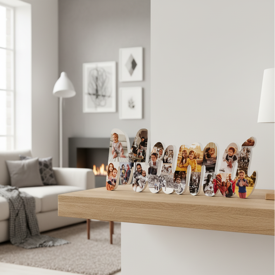 Mamá minúscula con fotografías