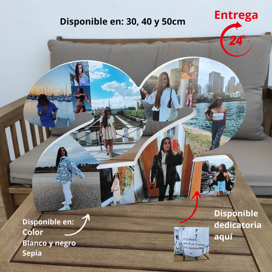 Números con fotografías CIFRAS UNIDAS