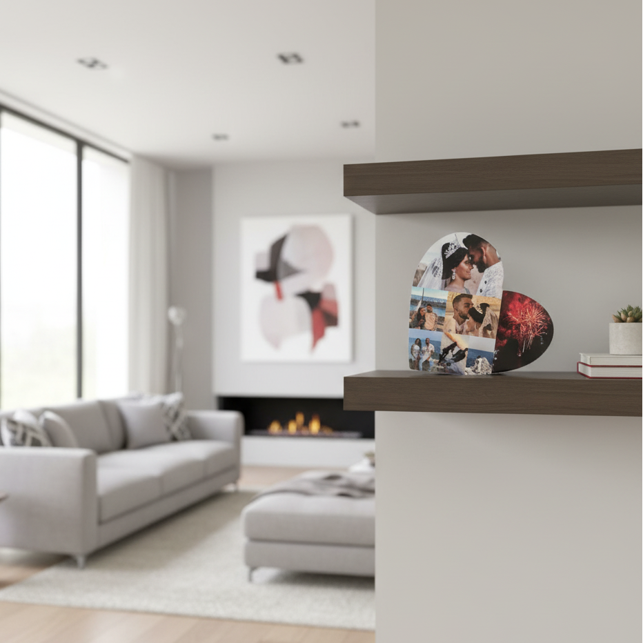 Corazón con fotografías