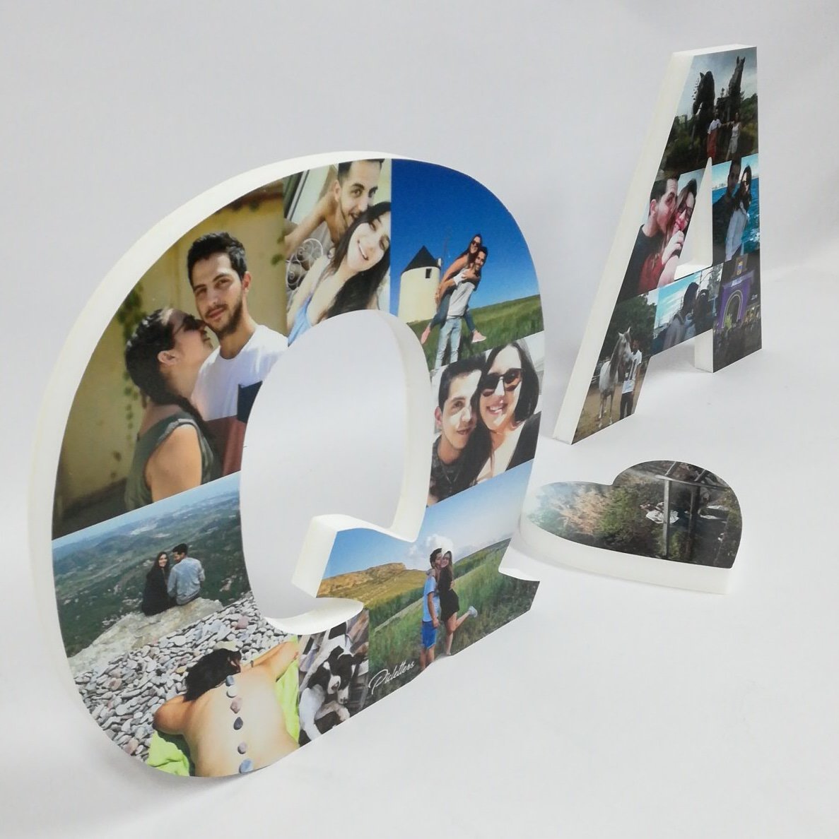 letras con fotografías