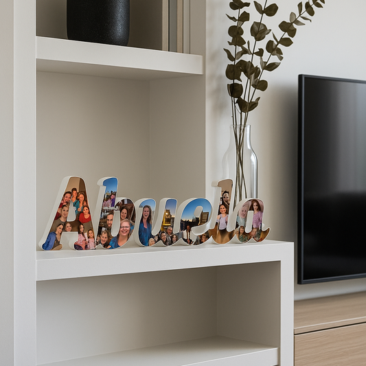 Palabras unidas con fotografías