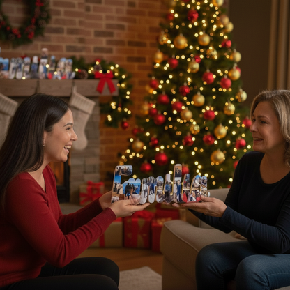 Familia con fotografías