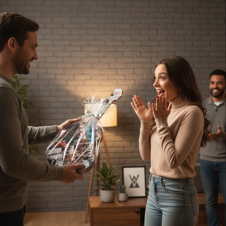 Guitarra con fotografías