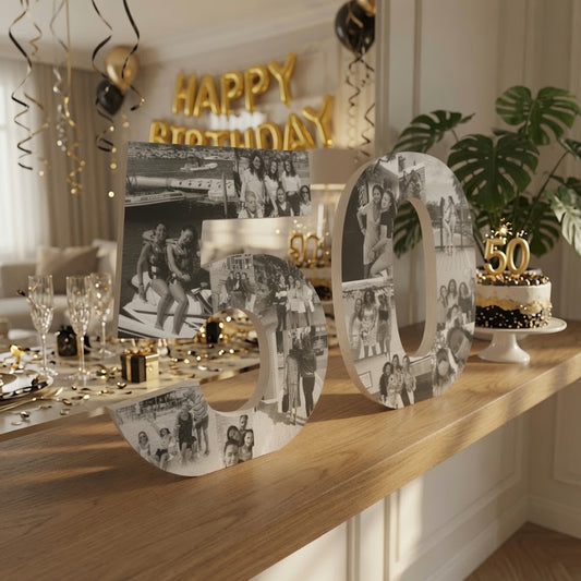 Número decorativo con tus fotos - Cifras separadas entre sí
