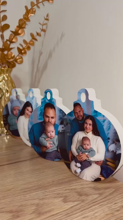 Bolas árbol de Navidad con foto (pack 8 unidades)