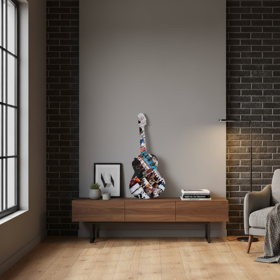 Guitarra con fotografías