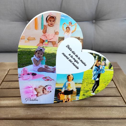 Corazón mamá con fotografías
