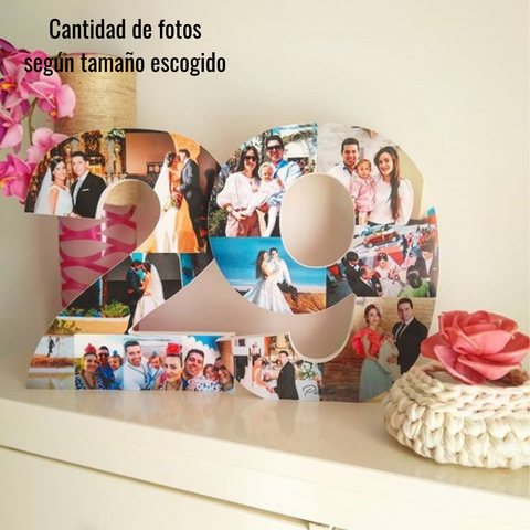 Números con fotografías